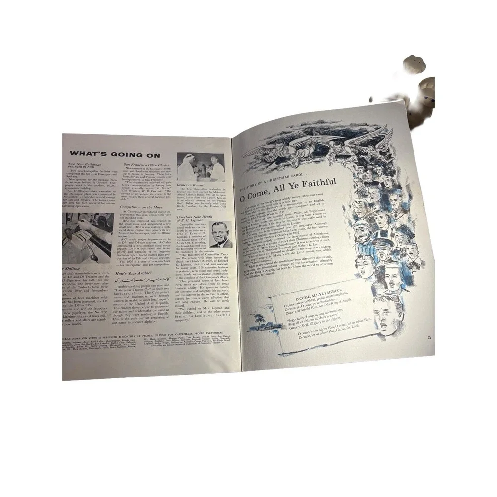 Vintage Caterpillar News And Views Magazine‎ Christmas 1959